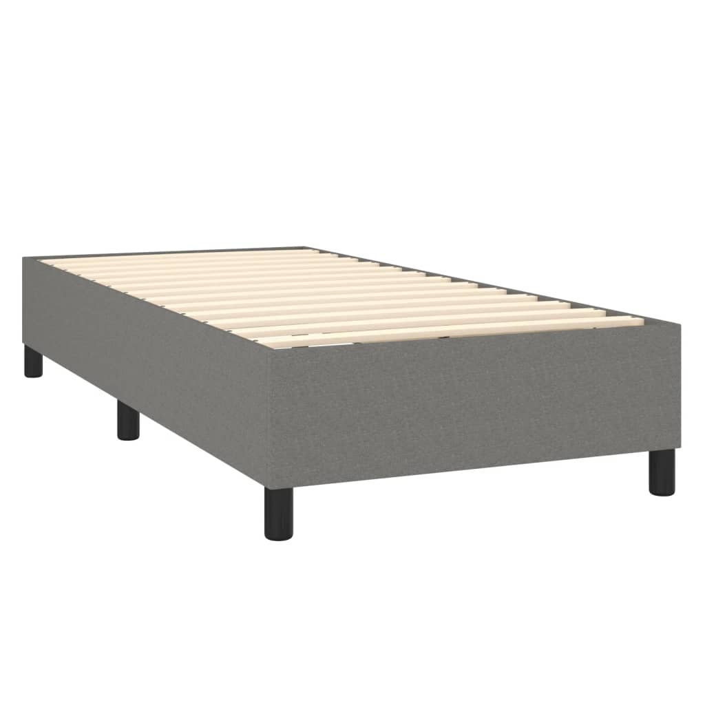 vidaXL Estructura de cama sin colchón tela gris oscuro 90x200 cm