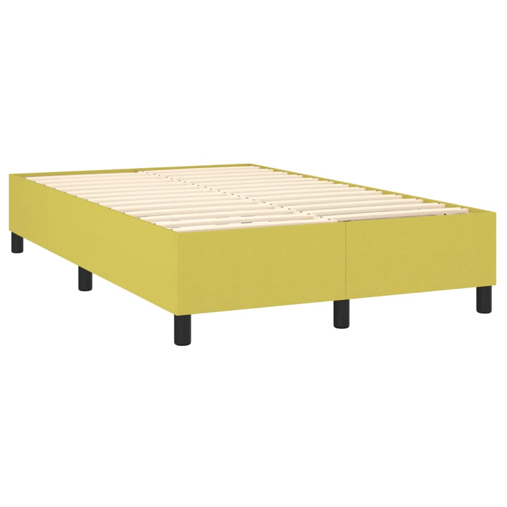 vidaXL Estructura de cama sin colchón tela verde 120x200 cm