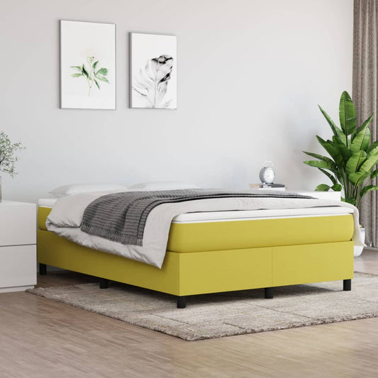 vidaXL Estructura de cama sin colchón tela verde 140x190 cm