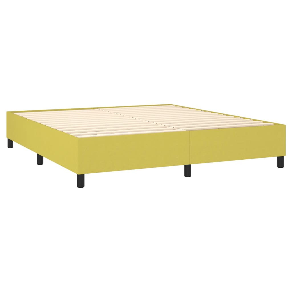 vidaXL Estructura de cama sin colchón tela verde 160x200 cm