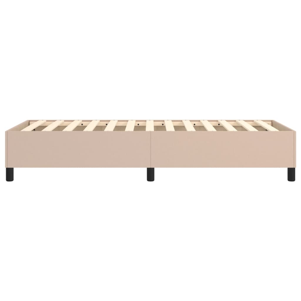 vidaXL Estructura cama sin colchón cuero sintético capuchino 90x200 cm