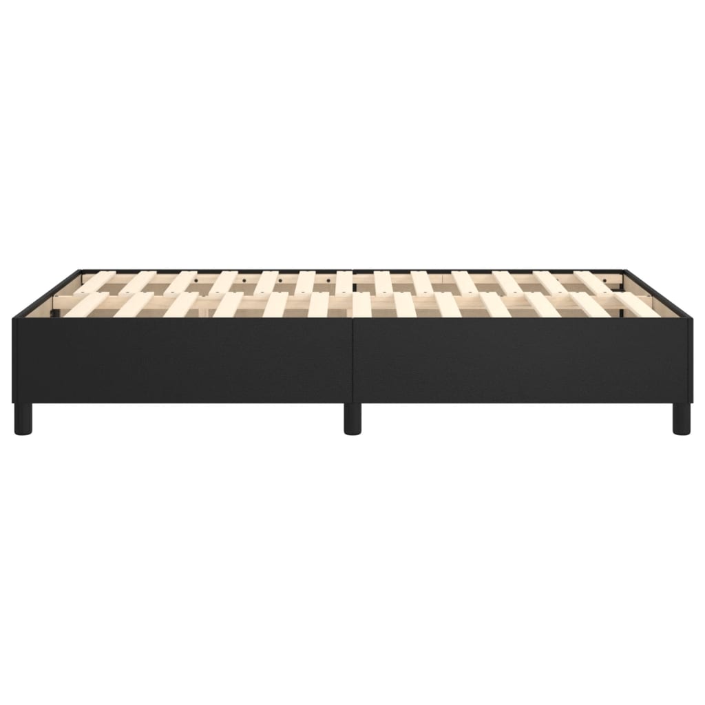 vidaXL Estructura de cama sin colchón cuero sintético negro 120x200 cm