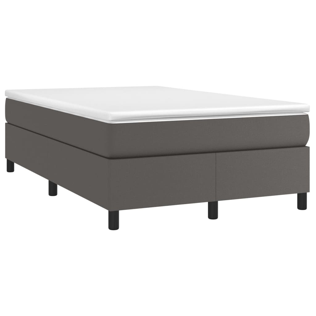 vidaXL Estructura de cama sin colchón cuero sintético gris 120x200 cm