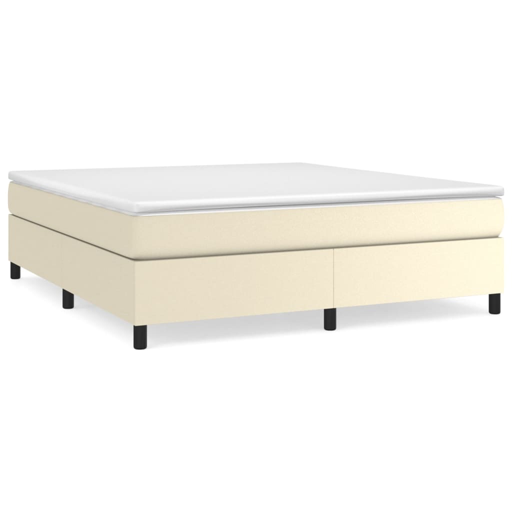 vidaXL Estructura de cama sin colchón cuero sintético crema 160x200 cm