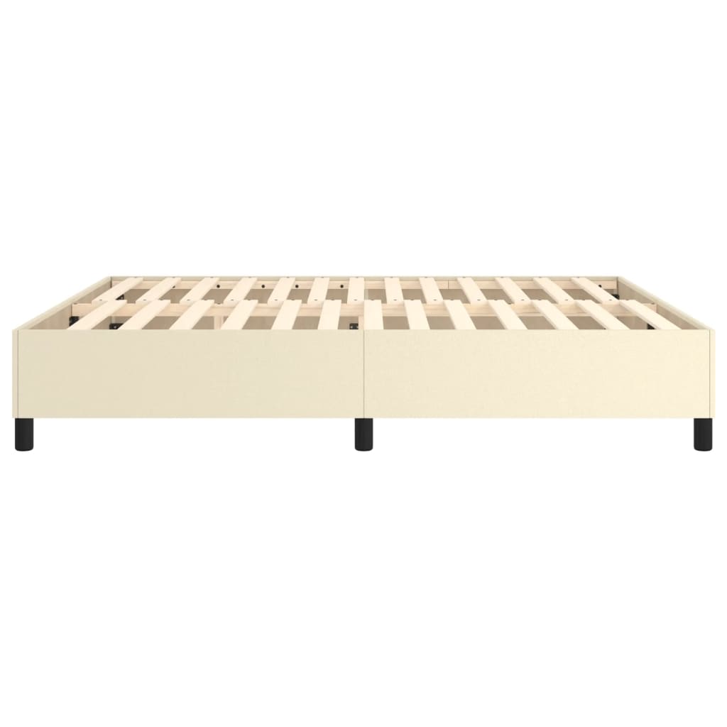 vidaXL Estructura de cama sin colchón cuero sintético crema 160x200 cm