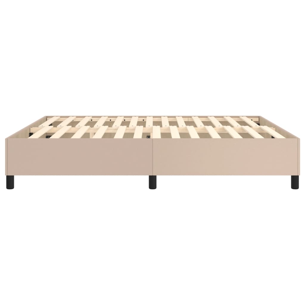 vidaXL Estructura cama sin colchón cuero sintético capuchino 180x200cm