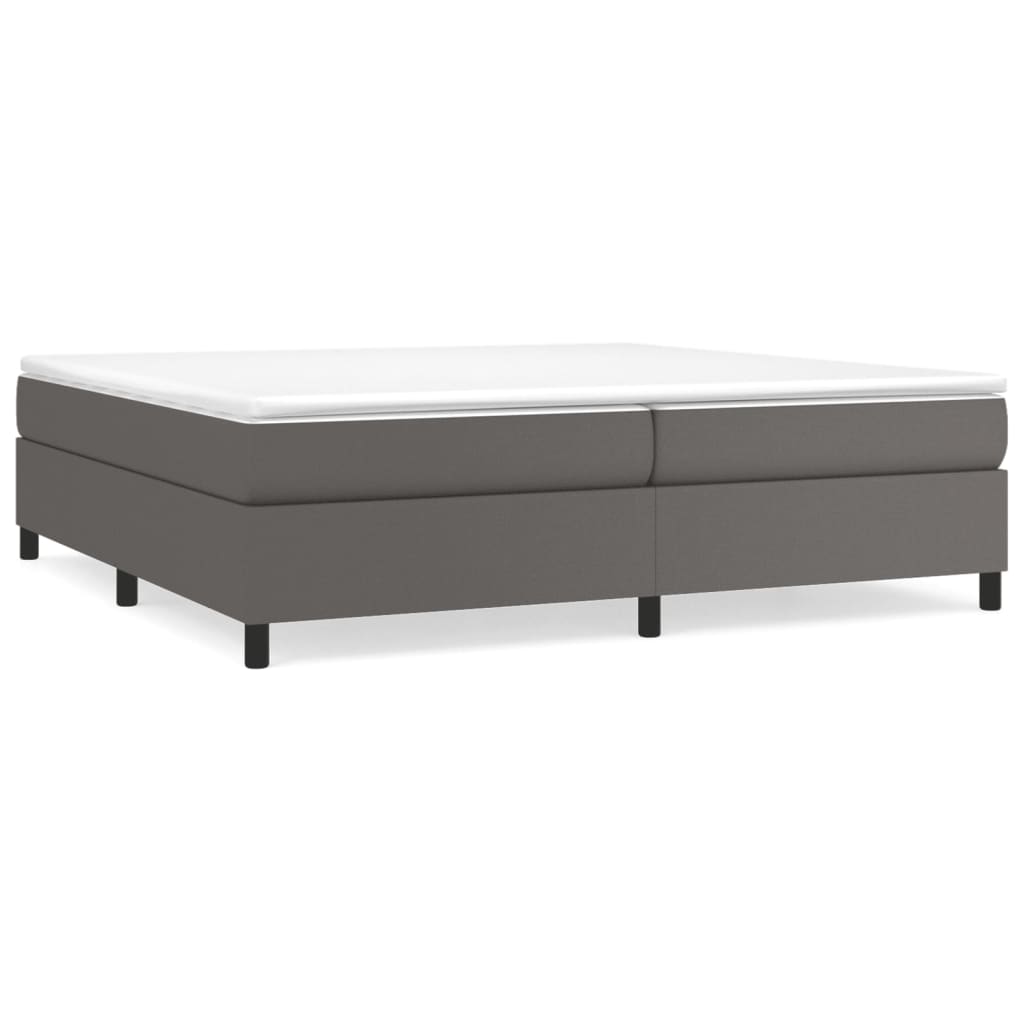 vidaXL Estructura de cama sin colchón cuero sintético gris 200x200 cm