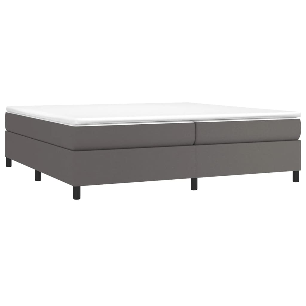 vidaXL Estructura de cama sin colchón cuero sintético gris 200x200 cm