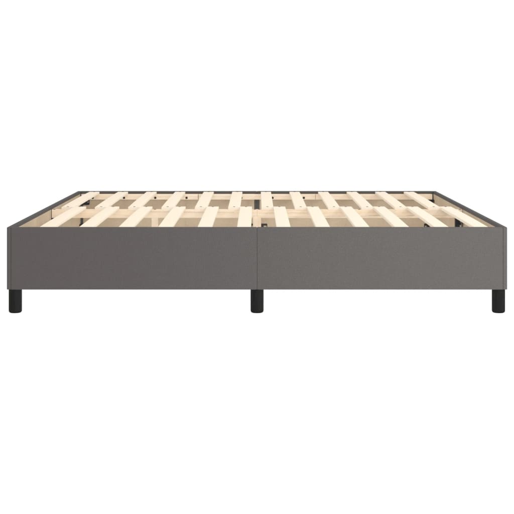 vidaXL Estructura de cama sin colchón cuero sintético gris 200x200 cm