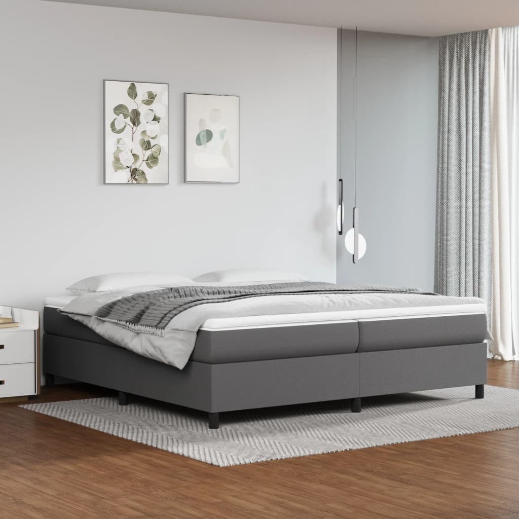 vidaXL Estructura de cama sin colchón cuero sintético gris 200x200 cm