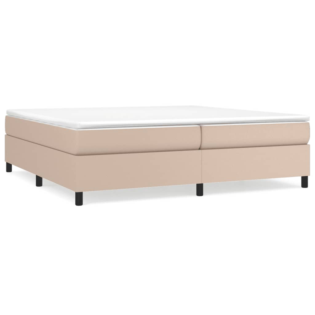 vidaXL Estructura cama sin colchón cuero sintético capuchino 200x200cm