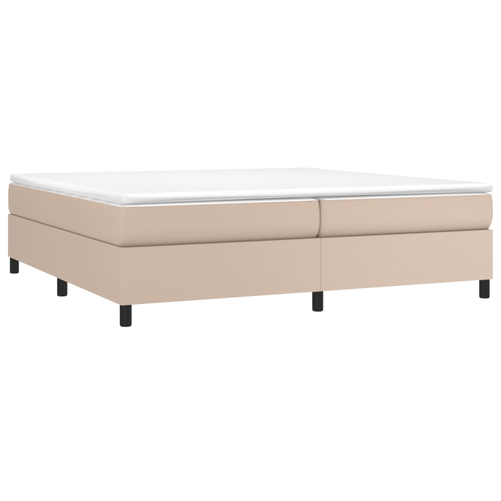 vidaXL Estructura cama sin colchón cuero sintético capuchino 200x200cm