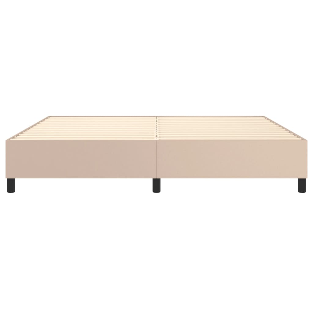 vidaXL Estructura cama sin colchón cuero sintético capuchino 200x200cm