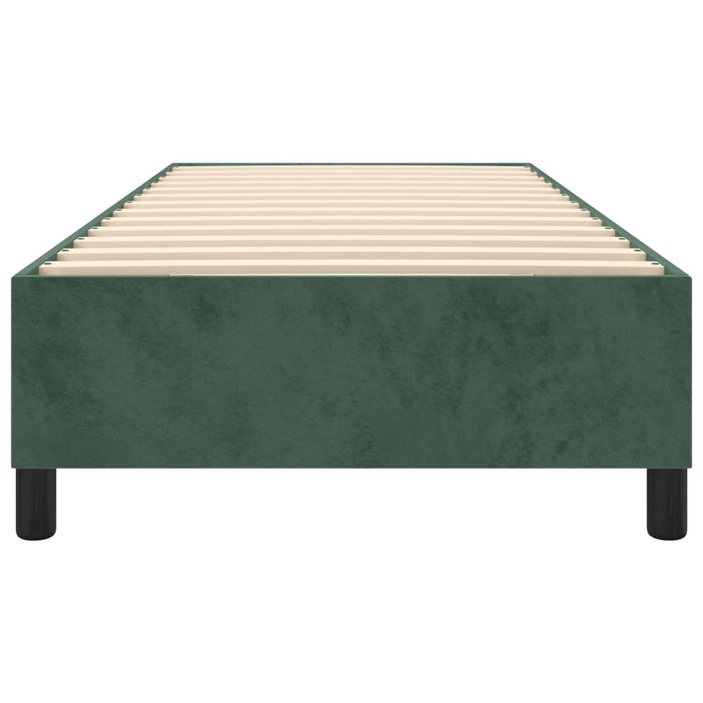 vidaXL Estructura de cama sin colchón terciopelo verde oscuro 90x200cm