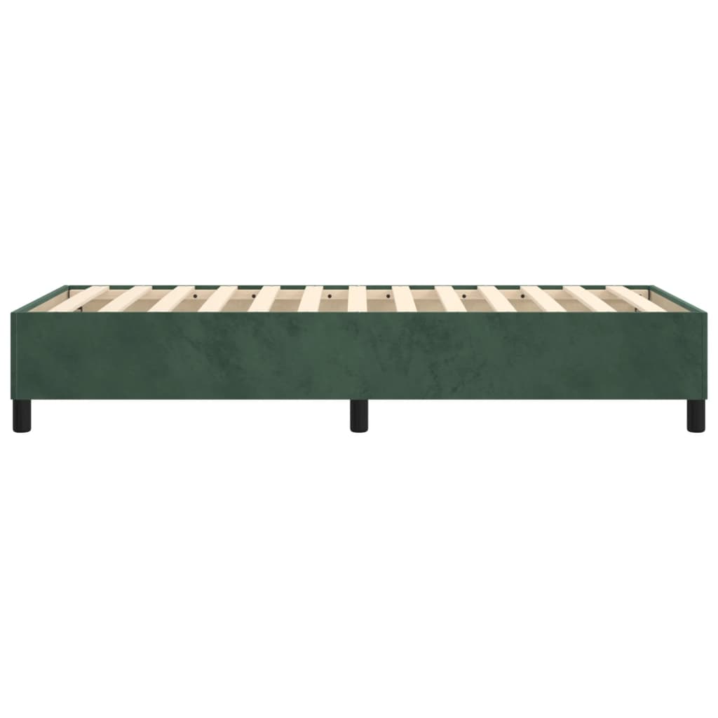 vidaXL Estructura de cama sin colchón terciopelo verde oscuro 90x200cm