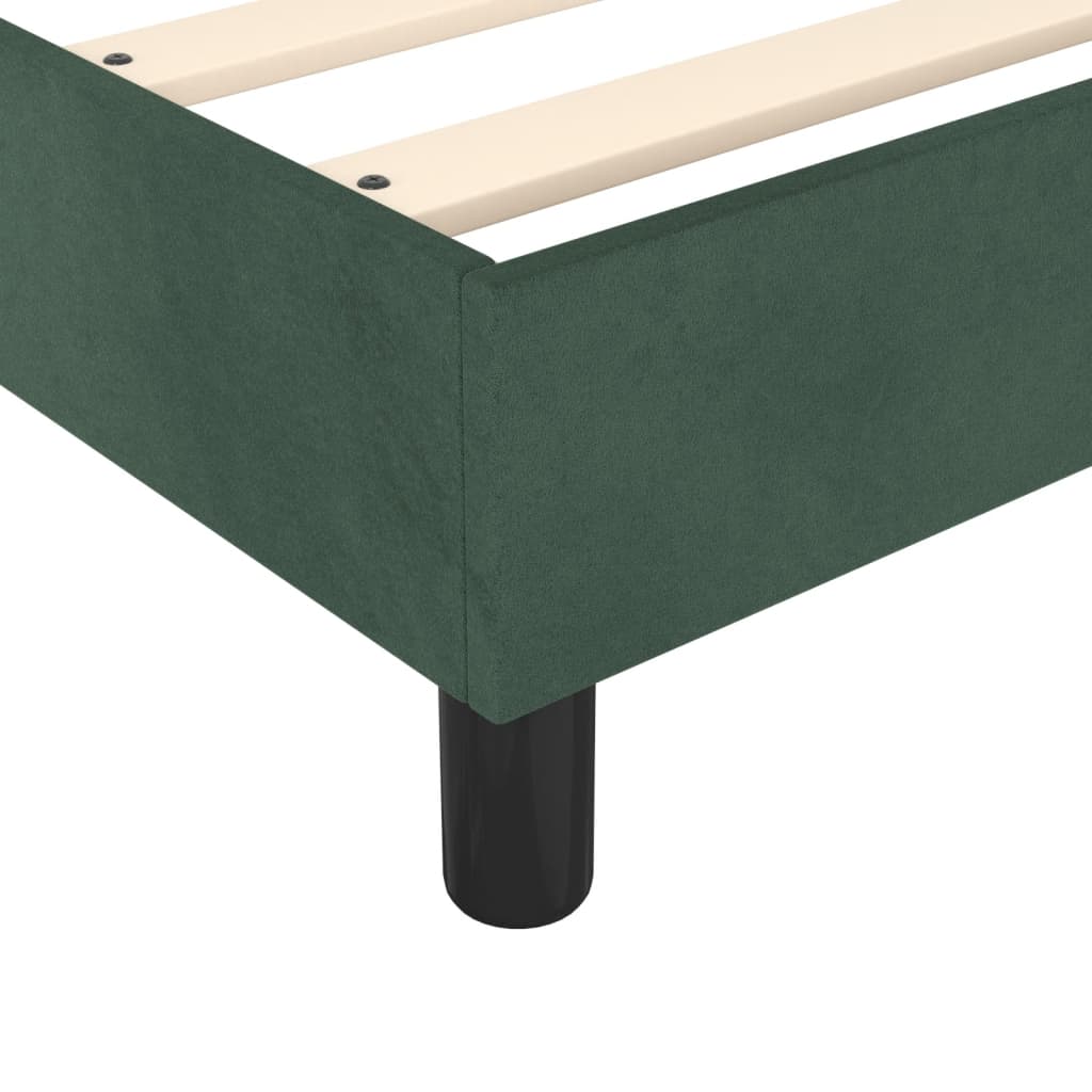 vidaXL Estructura de cama sin colchón terciopelo verde oscuro 90x200cm