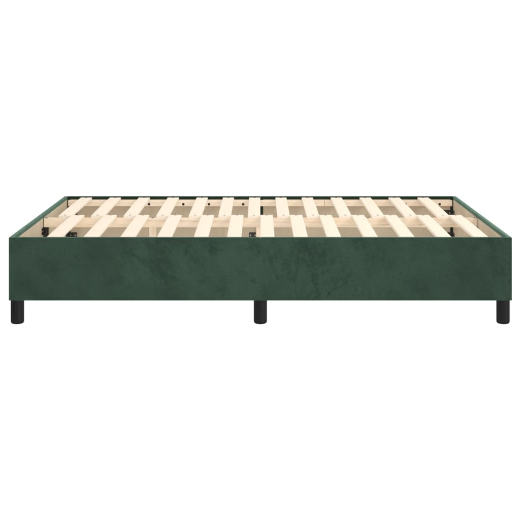 vidaXL Estructura cama sin colchón terciopelo verde oscuro 140x200 cm