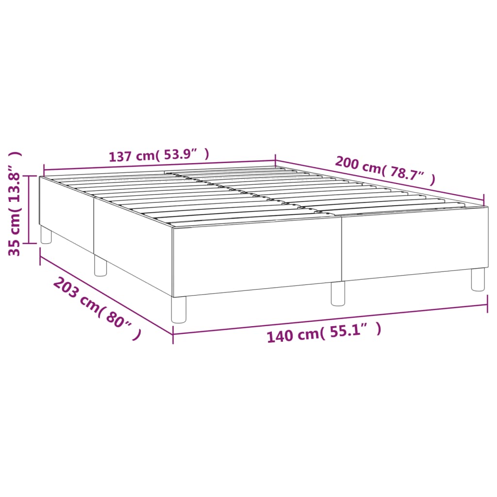 vidaXL Estructura cama sin colchón terciopelo verde oscuro 140x200 cm