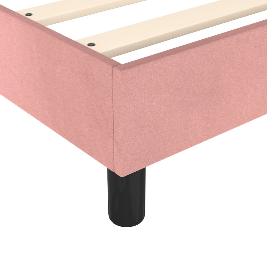 vidaXL Estructura de cama sin colchón terciopelo rosa 140x200 cm