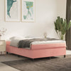 vidaXL Estructura de cama sin colchón terciopelo rosa 140x200 cm