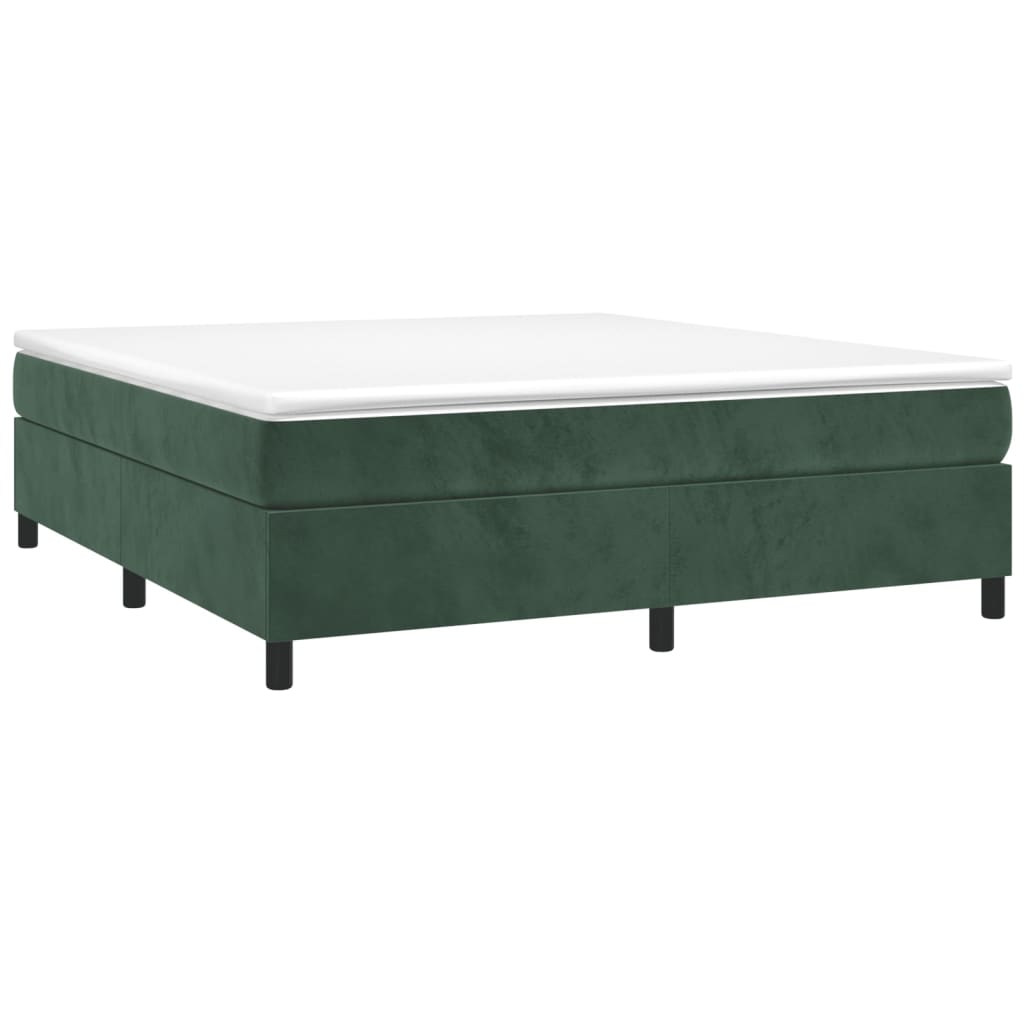 vidaXL Estructura cama sin colchón terciopelo verde oscuro 180x200 cm