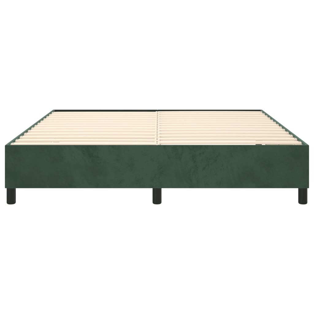 vidaXL Estructura cama sin colchón terciopelo verde oscuro 180x200 cm