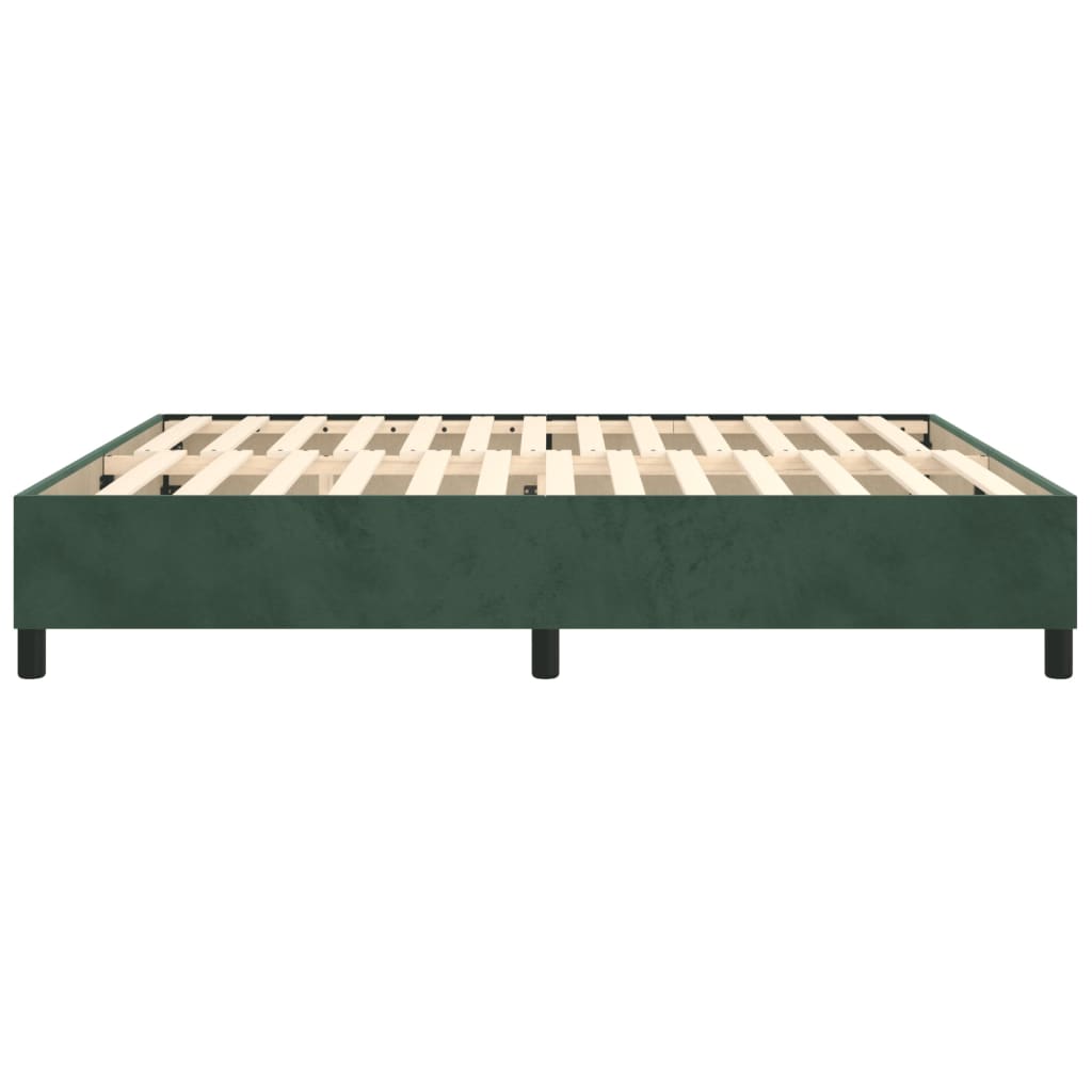 vidaXL Estructura cama sin colchón terciopelo verde oscuro 180x200 cm