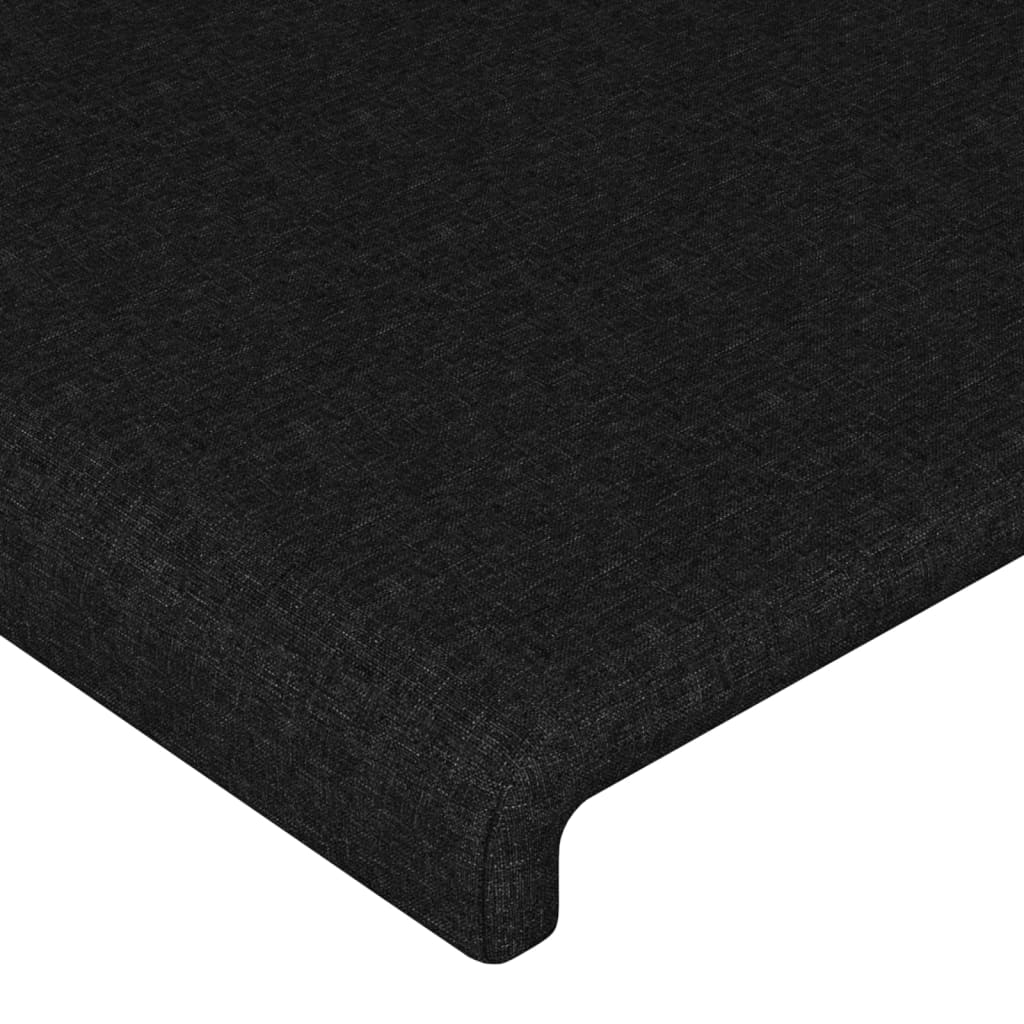 vidaXL Cabeceros 4 unidades de tela negro 80x5x78/88 cm