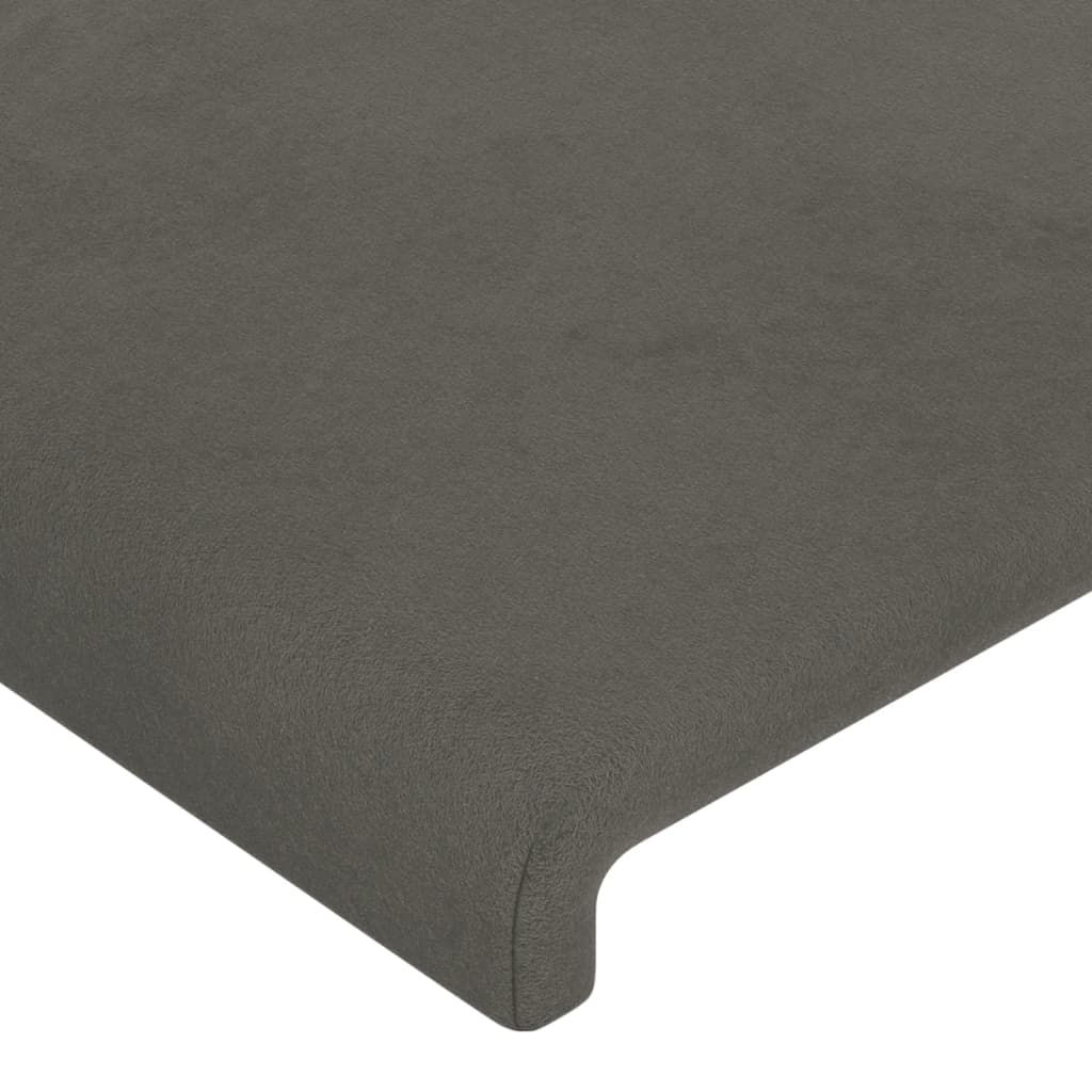 vidaXL Cabeceros 2 unidades de terciopelo gris oscuro 90x5x78/88 cm