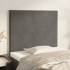 vidaXL Cabeceros 2 unidades de terciopelo gris oscuro 90x5x78/88 cm