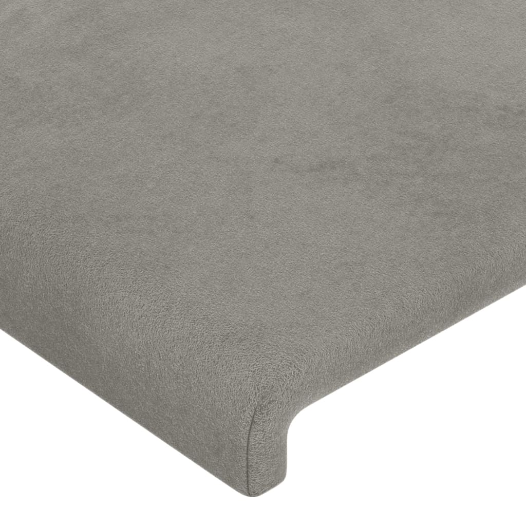 vidaXL Cabeceros 4 unidades de terciopelo gris claro 80x5x78/88 cm