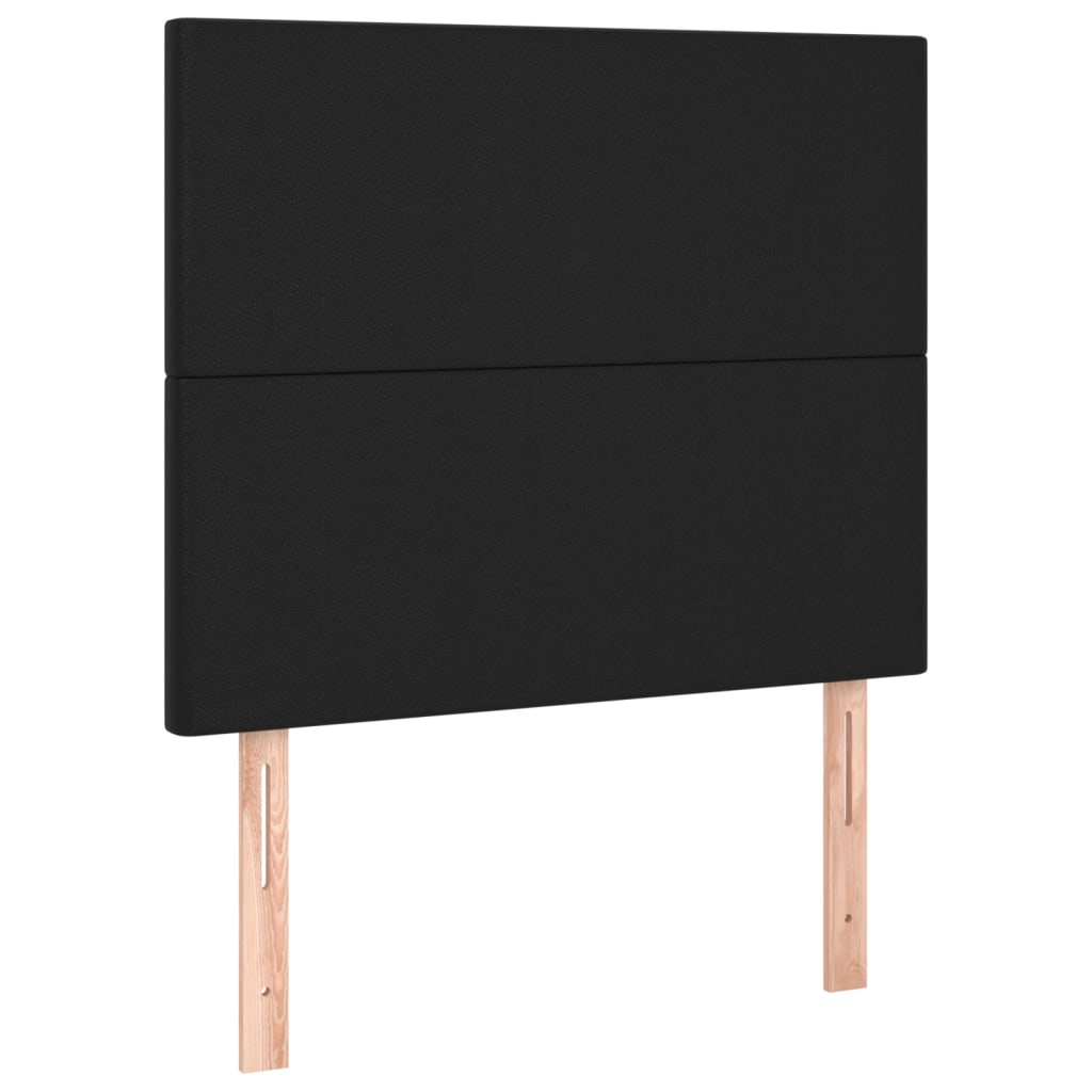 vidaXL Cabeceros 2 unidades de cuero sintético negro 80x5x78/88 cm