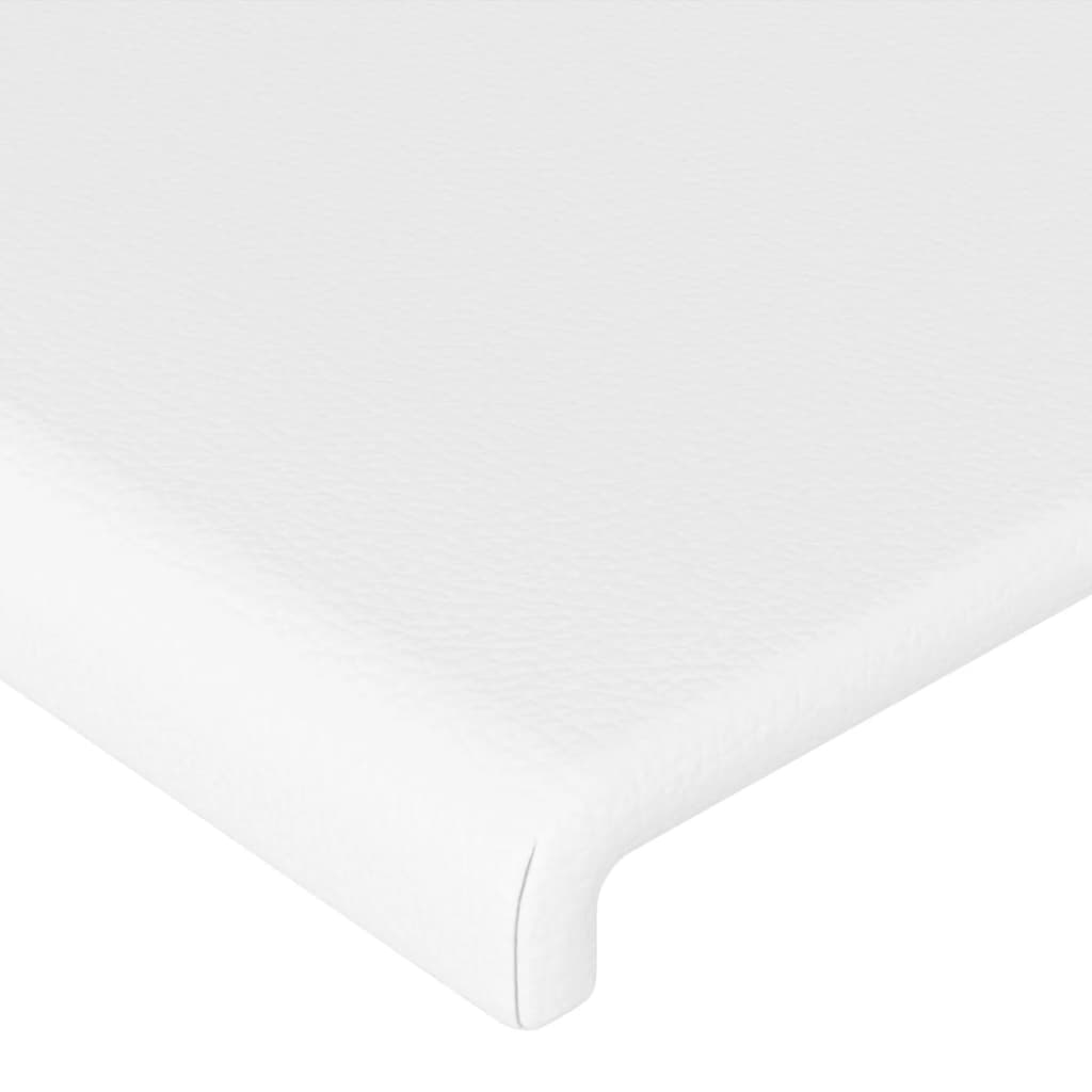 vidaXL Cabeceros 2 unidades de cuero sintético blanco 90x5x78/88 cm