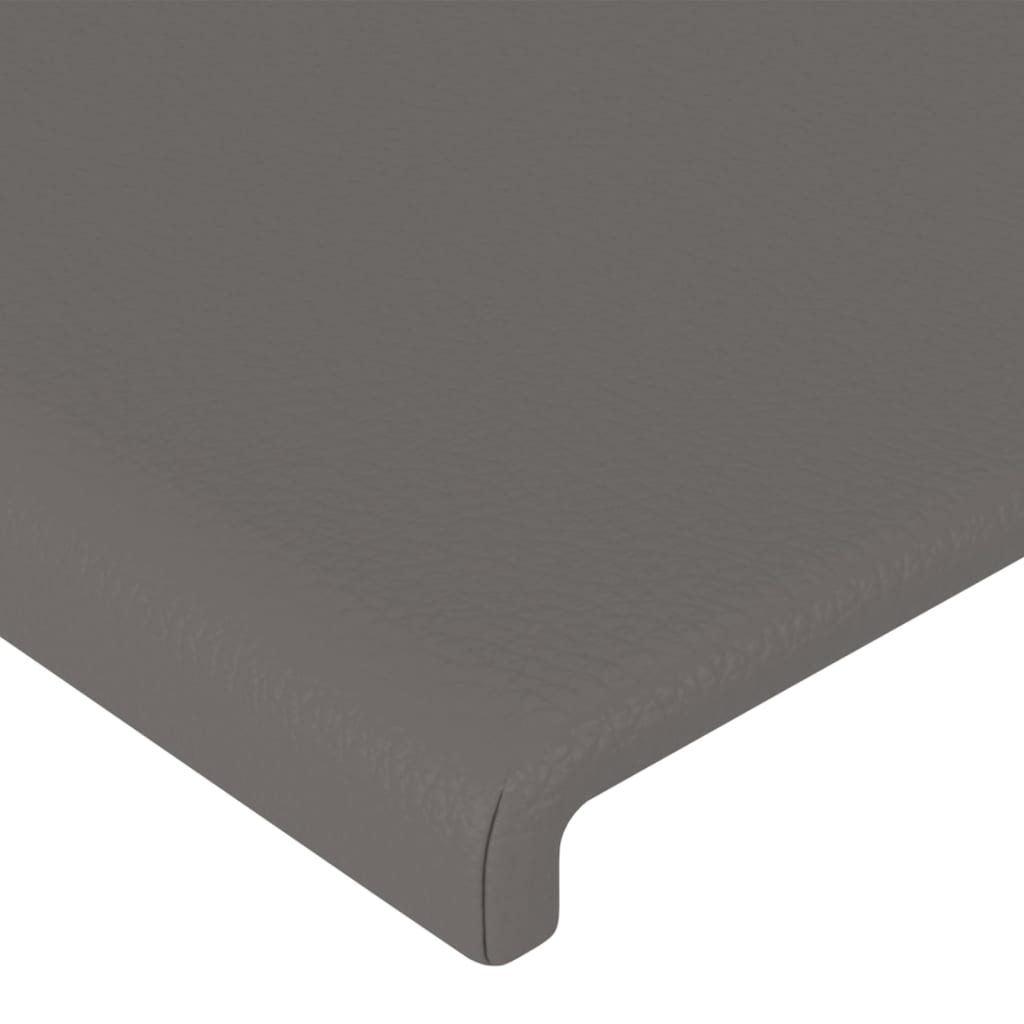 vidaXL Cabeceros 2 unidades de cuero sintético gris 100x5x78/88 cm