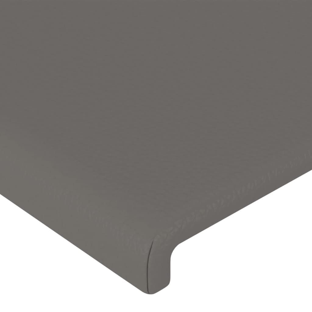 vidaXL Cabeceros 4 unidades de cuero sintético gris 100x5x78/88 cm