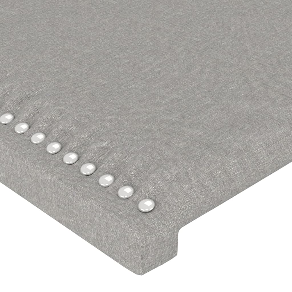 vidaXL Cabeceros 2 unidades de tela gris claro 100x5x78/88 cm