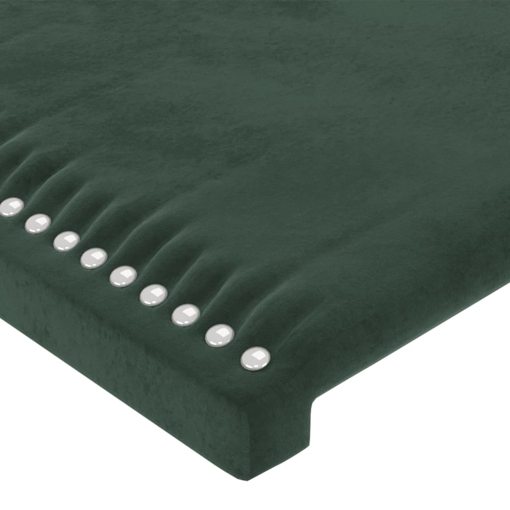 vidaXL Cabeceros 2 unidades de terciopelo verde oscuro 90x5x78/88 cm