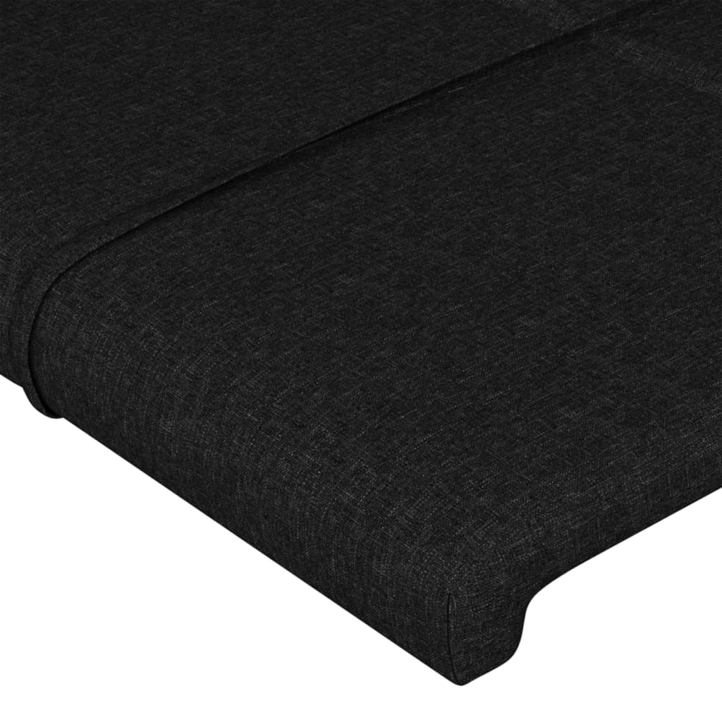 vidaXL Cabeceros 4 unidades de tela negro 80x5x78/88 cm