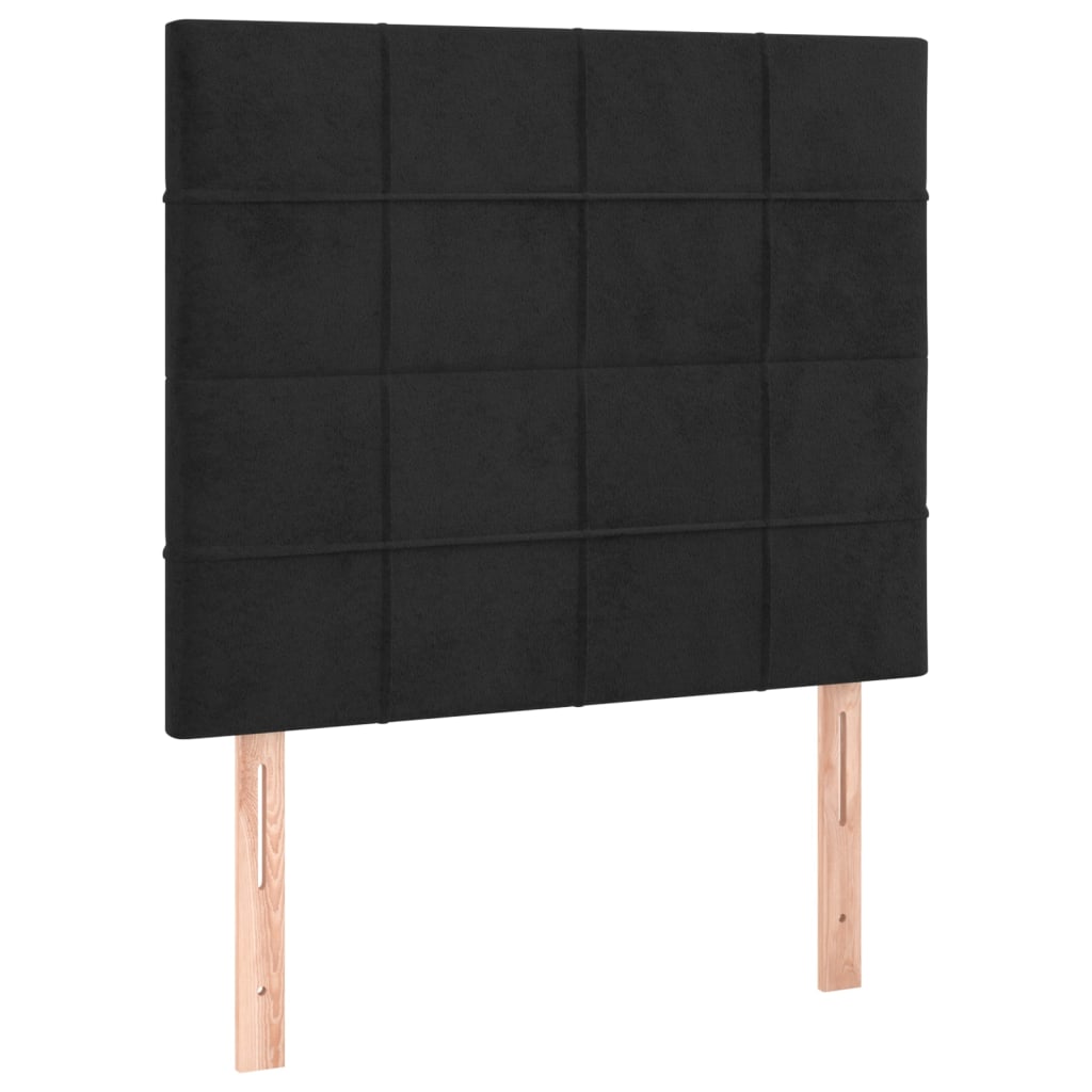 vidaXL Cabeceros 2 unidades de terciopelo negro 80x5x78/88 cm