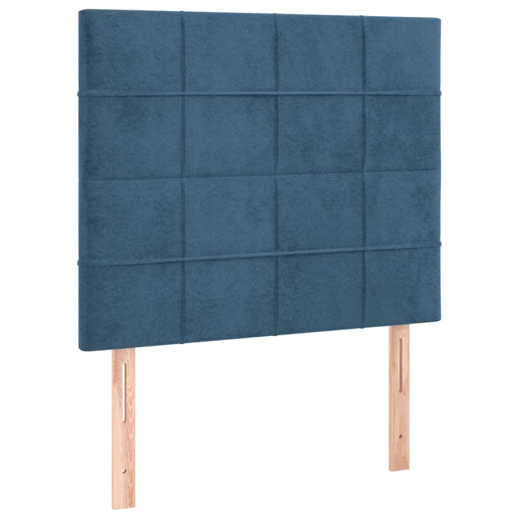 vidaXL Cabeceros 2 unidades de terciopelo azul oscuro 80x5x78/88 cm