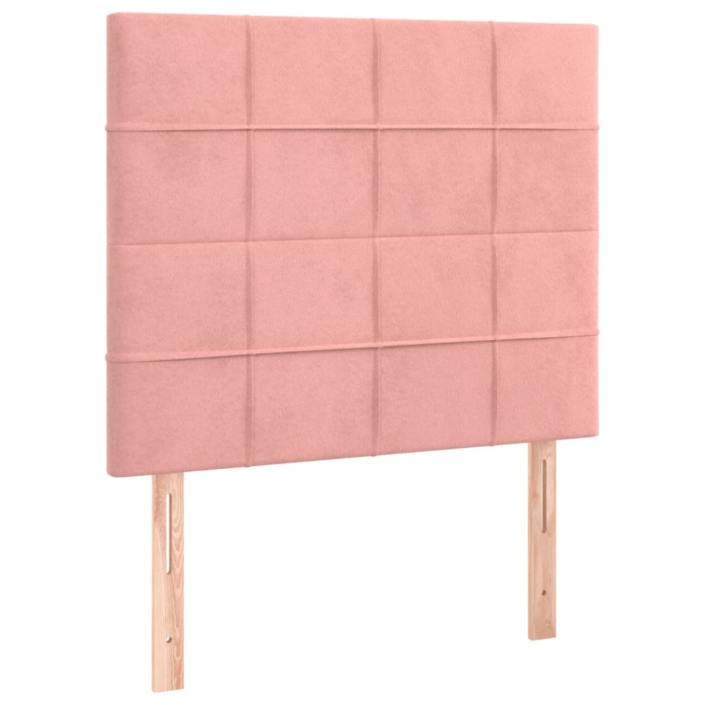 vidaXL Cabeceros 2 unidades de terciopelo rosa 90x5x78/88 cm