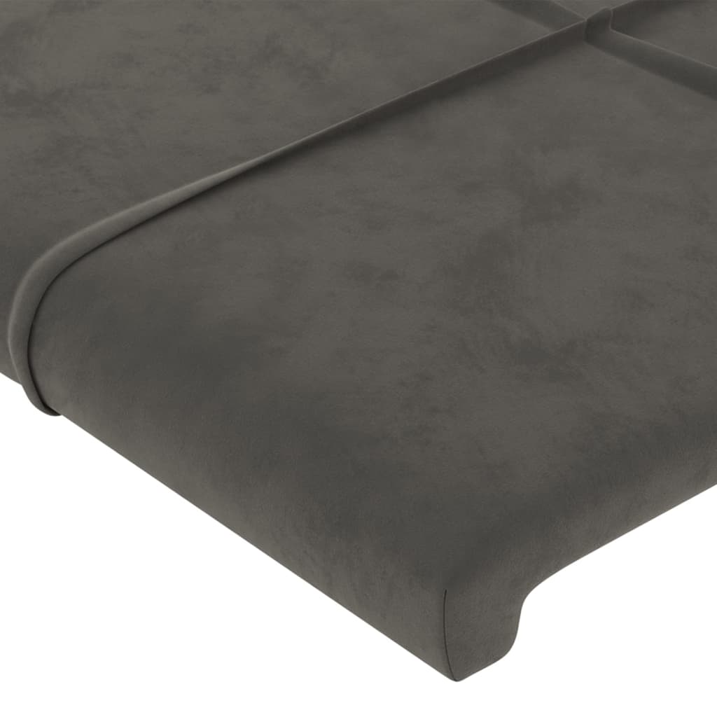 vidaXL Cabeceros 4 unidades de terciopelo gris oscuro 80x5x78/88 cm