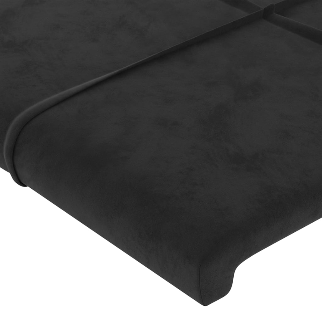 vidaXL Cabeceros 4 unidades de terciopelo negro 80x5x78/88 cm