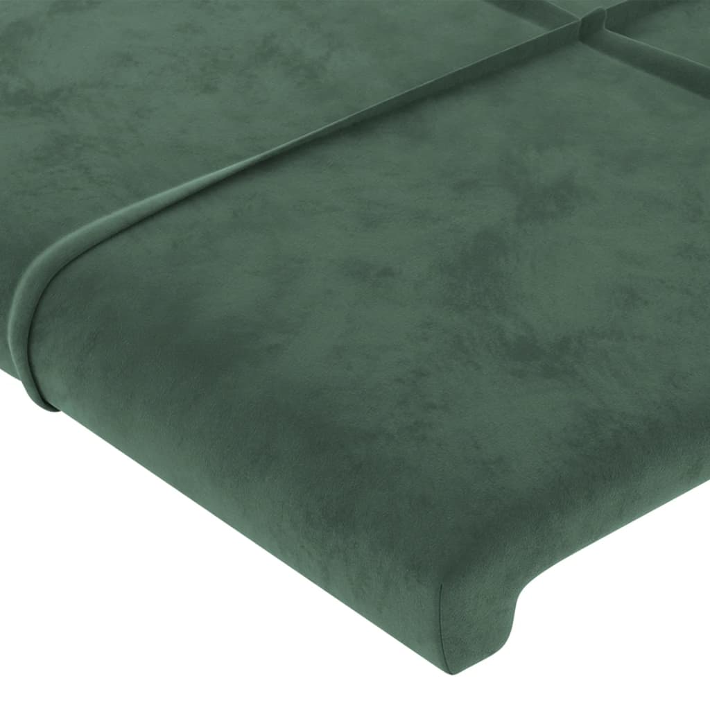 vidaXL Cabeceros 4 unidades de terciopelo verde oscuro 80x5x78/88 cm