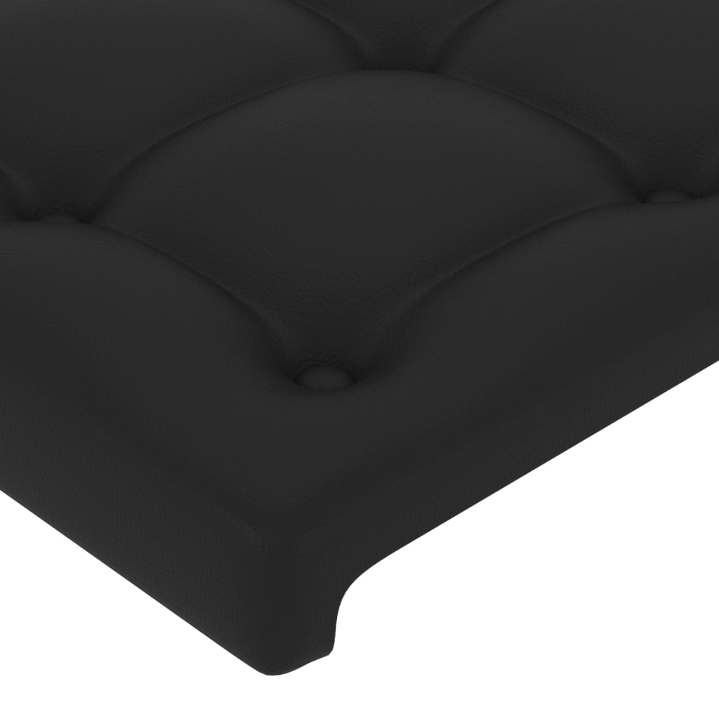 vidaXL Cabeceros 4 unidades de cuero sintético negro 90x5x78/88 cm