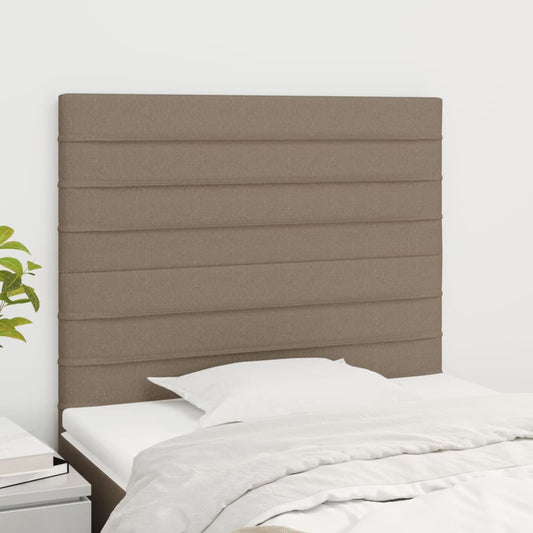 vidaXL Cabeceros 2 unidades tela gris taupe 80x5x78/88 cm