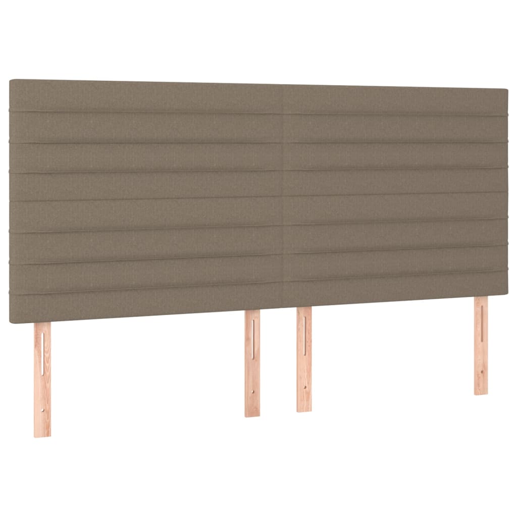 vidaXL Cabeceros 4 unidades tela gris taupe 80x5x78/88 cm