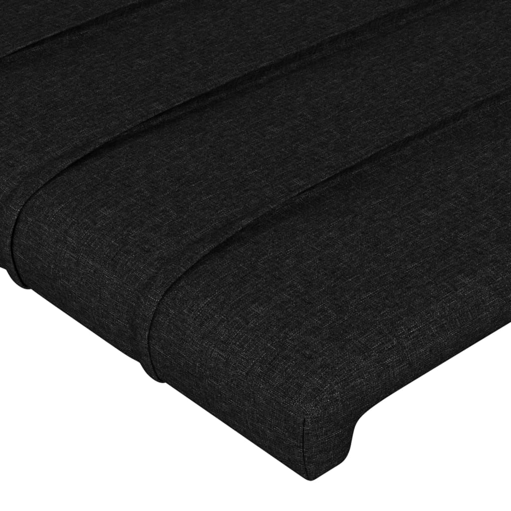 vidaXL Cabeceros 4 unidades de tela negro 90x5x78/88 cm