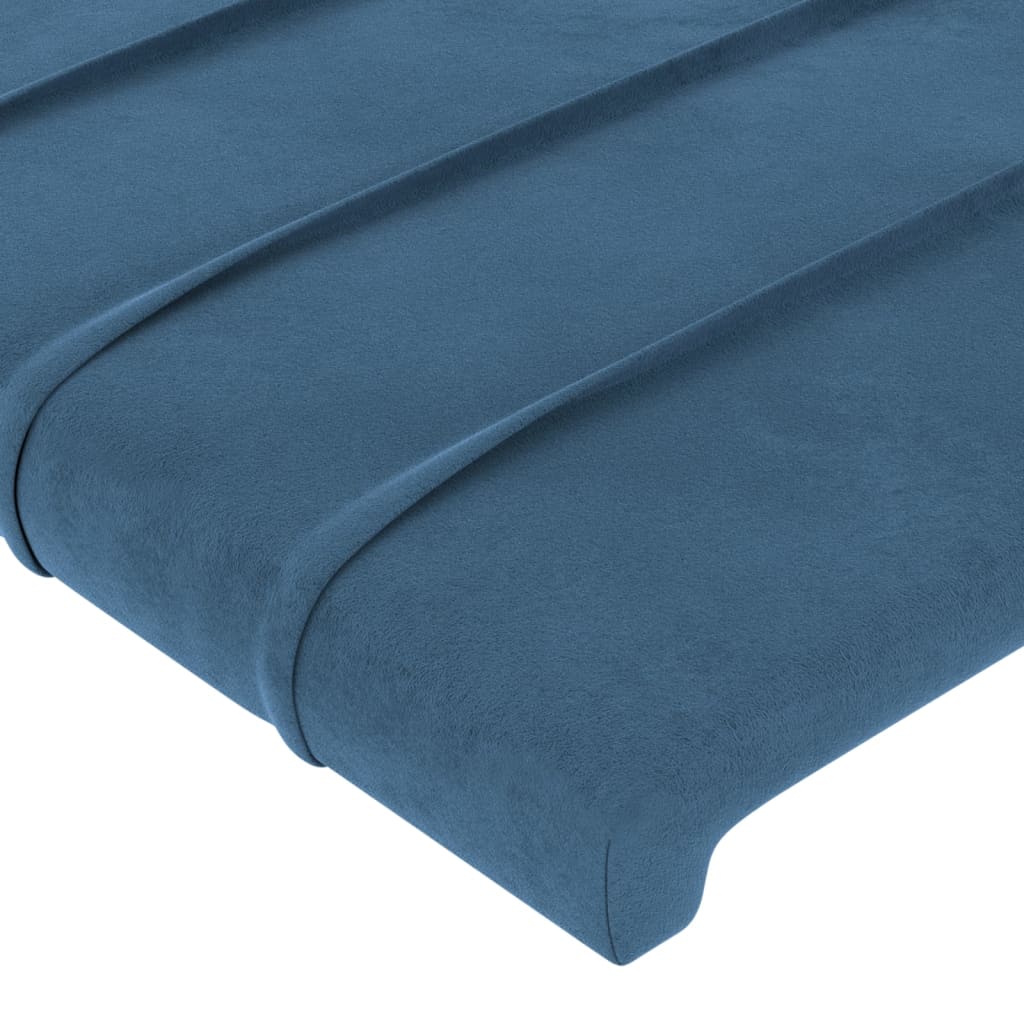 vidaXL Cabeceros 2 unidades de terciopelo azul oscuro 90x5x78/88 cm