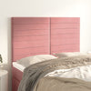 vidaXL Cabeceros 4 unidades terciopelo rosa 72x5x78/88 cm